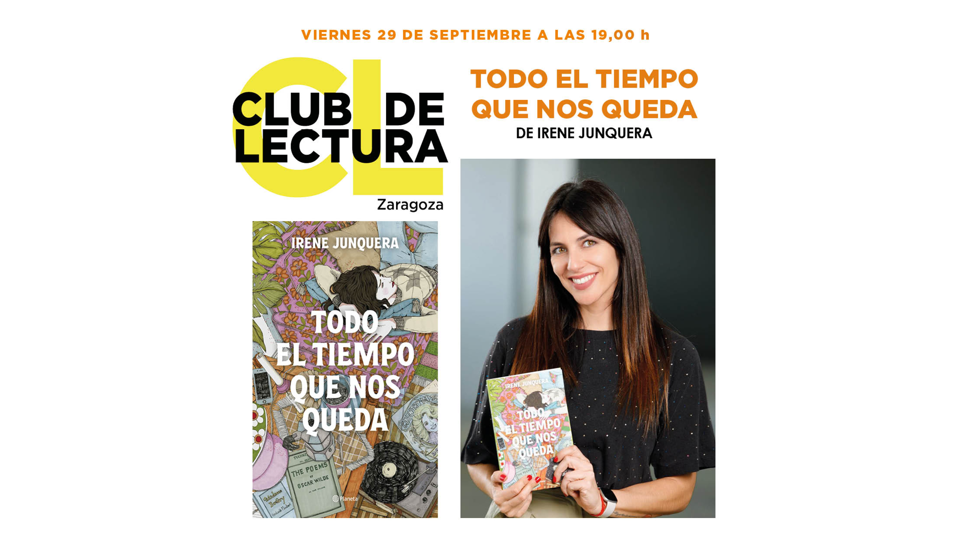 Imagen del evento CLUB DE LECTURA CON IRENE JUNQUERA